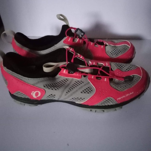 bicycle shoes brand pearl izumi size 9 pink with gray - Picture 3 of 6